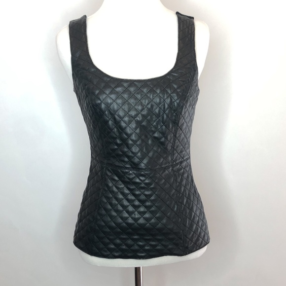 Bailey44 black tank with faux leather size small - Picture 3 of 13